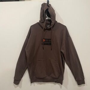 Under Armour Project Rock Freedom Hoodie Mens Medium M Brown Loose Fit